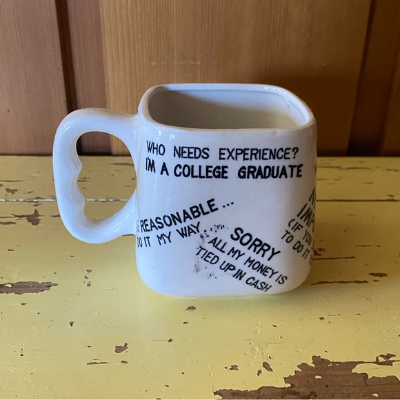 Vintage Novelty Quotes to Live By Mug Made In Japan - Picture 3 of 6